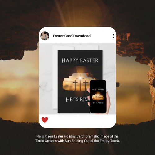 He Is Risen Easter  Holiday Card