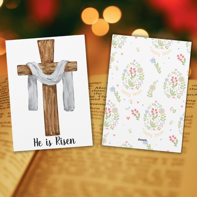 He Is Risen Easter Holiday Card (He Is Risen Easter Holiday Card)
