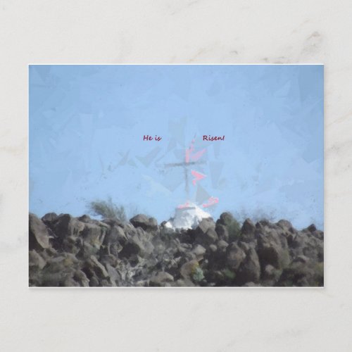 He is Risen Easter Holiday Postcard