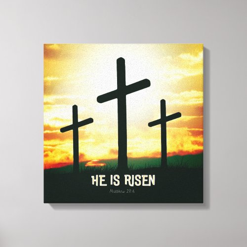 HE IS RISEN _ EASTER ILLUSTRATION  CANVAS PRINT