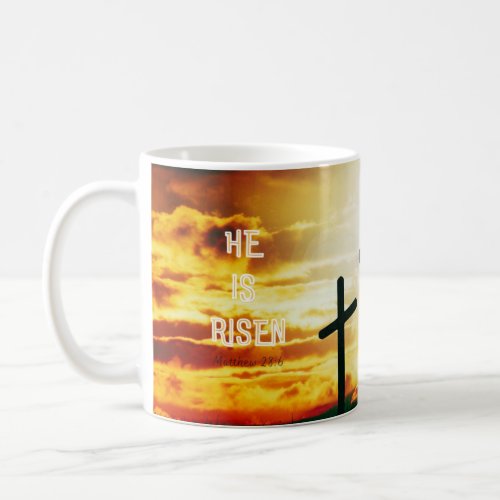 HE IS RISEN _ EASTER ILLUSTRATION COFFEE MUG