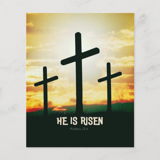 HE IS RISEN - EASTER ILLUSTRATION  FLYER (Front)