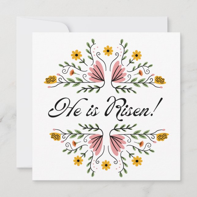 He is Risen Easter  Invitation (Front)