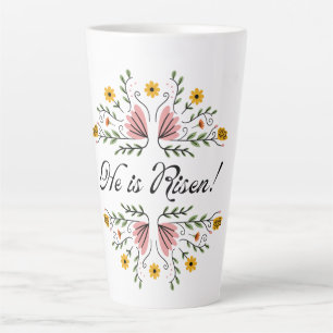 He is Risen Easter  Latte Mug