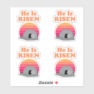 He Is Risen Easter Message Sticker