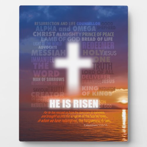 He is Risen _ Easter Plaque