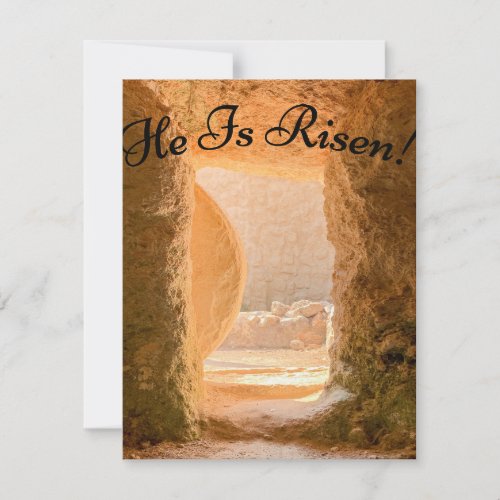 He Is Risen Easter Resurrection Day Christian  Note Card