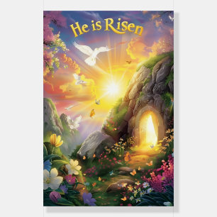 He Is Risen — Easter Resurrection —  Luke 24:6 Foam Board