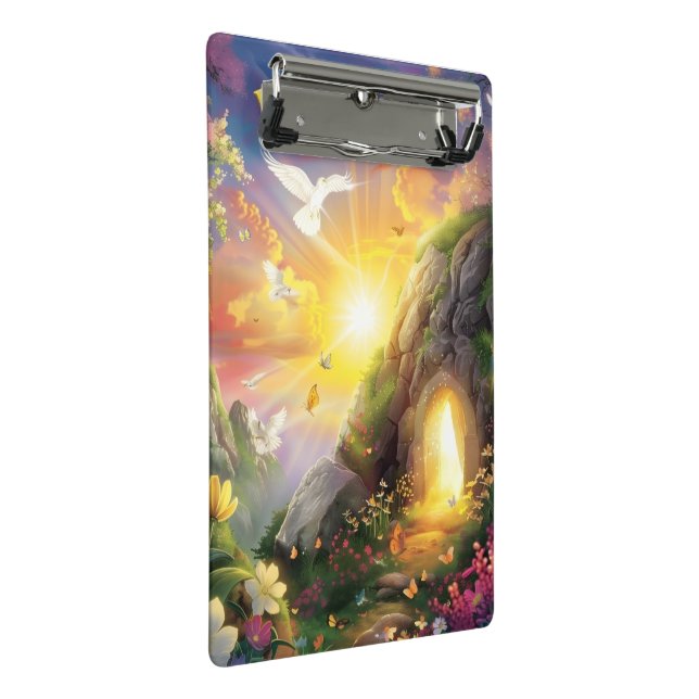 He Is Risen — Easter Resurrection — Luke 24:6  Mini Clipboard (Angled)
