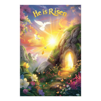 He Is Risen — Easter Resurrection — Luke 24:6 Photo Print