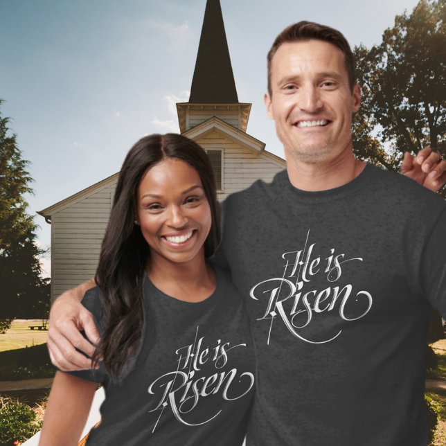 He is Risen Easter Script T-Shirt (Creator Uploaded)
