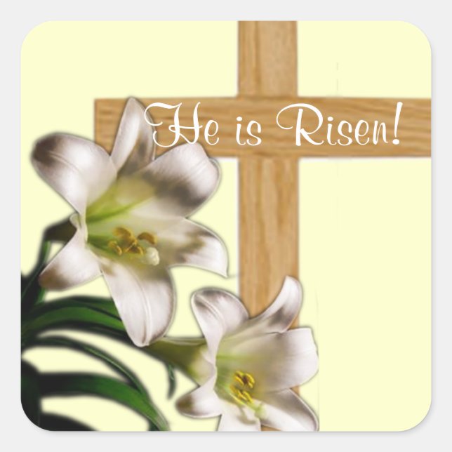 He Is Risen!  Easter Stickers (Front)