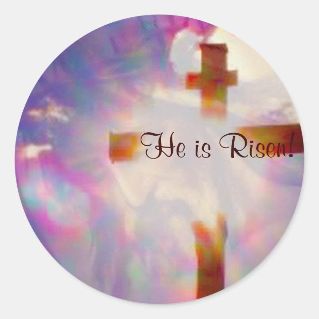 He Is Risen!  Easter Stickers (Front)