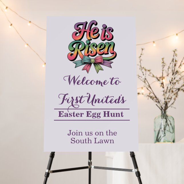 He Is Risen! Easter Sunday Foam Board (In Situ (Stand))