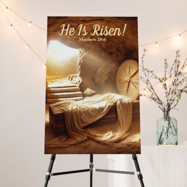 He Is Risen! Easter Sunday Foam Board (In Situ (Stand))