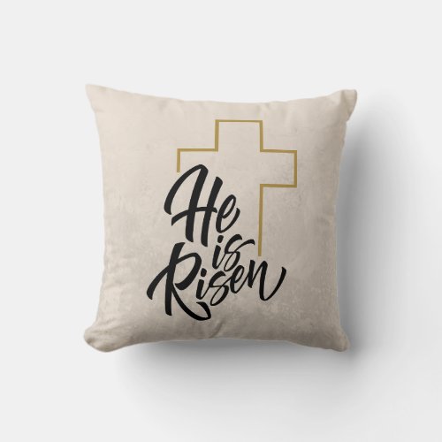 He Is Risen Easter Throw Pillow