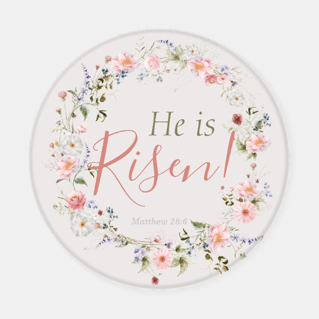 He is Risen Elegant Inspirational Easter Coaster Set (Single)