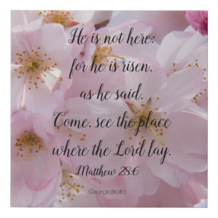 He is risen! faux canvas print