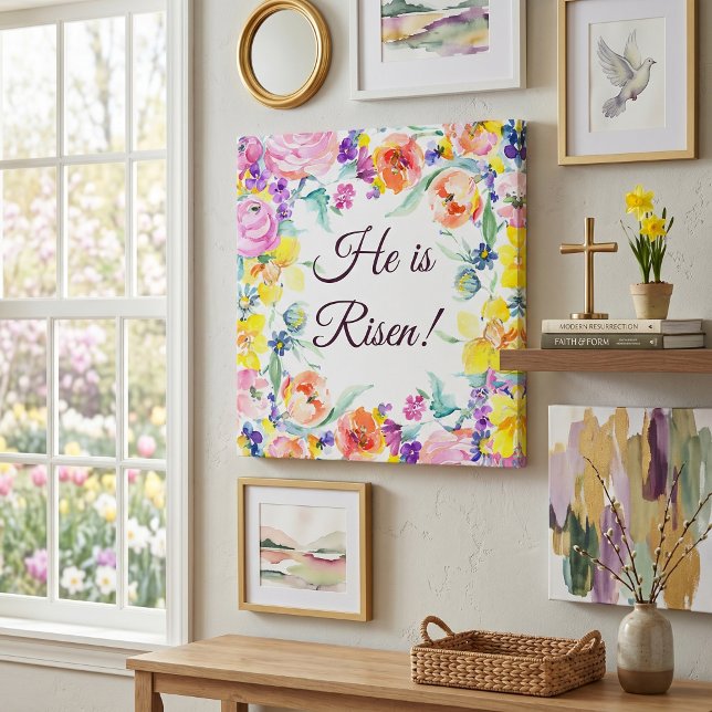 He is risen!     faux canvas print (Creator Uploaded)