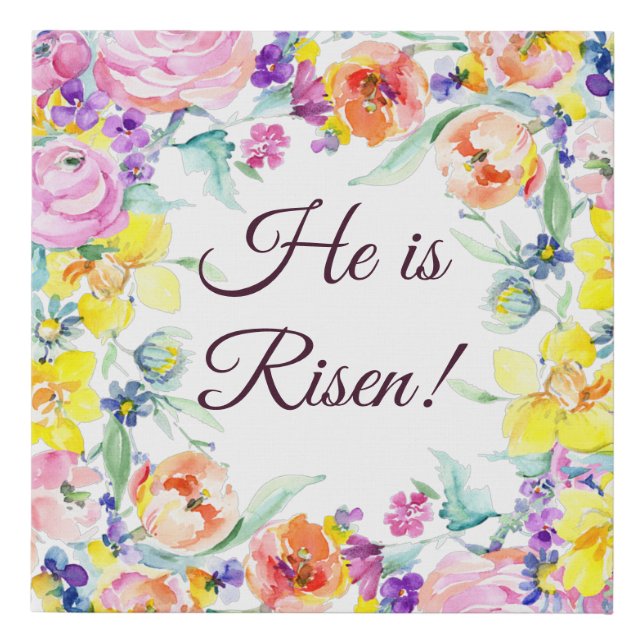 He is risen!     faux canvas print (Front)