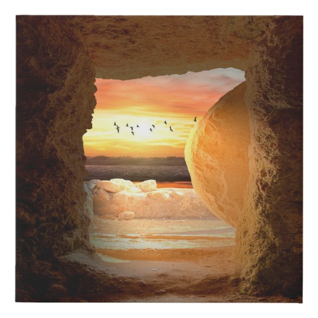 He is Risen  Faux Canvas Print (Front)