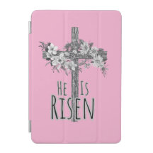 He Is Risen Floral Cross Spiral Notebook