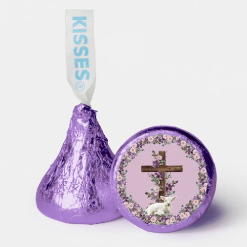 He is Risen Floral Cross with Lamb   Hersheys Kisses