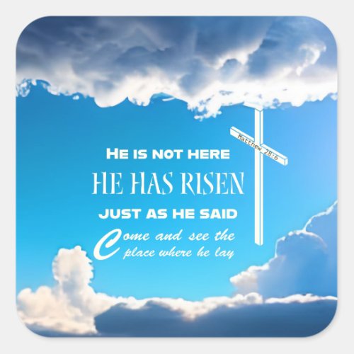 He is risen Gods love Bible Christian sky sticker