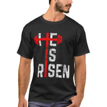 He Is Risen Gym Cross Jesus Easter Christian Teens