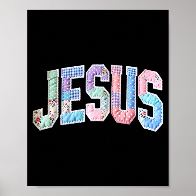 He is risen happy easter day jesus patchwork poster (Front)