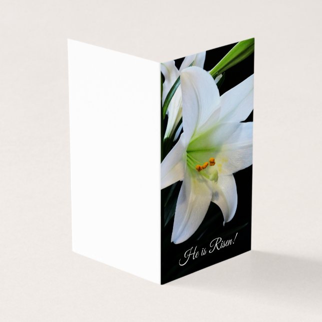 He is Risen! Happy Easter Greeting Card (Outside)