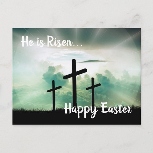 He is Risen Happy Easter Holiday Postcard