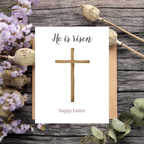 He is risen Happy Easter to friends Religious Holiday Postcard