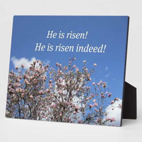 He is risen  He is risen indeed Plaque