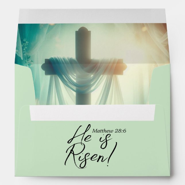 He Is Risen Inspirational Easter Envelope Seal (Back (Bottom))