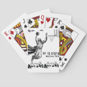 He Is Risen Jesus Basketball Funny Player Poker Cards