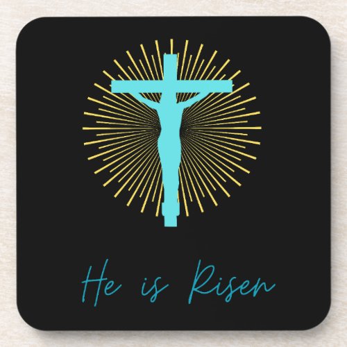 He is Risen Jesus  Beverage Coaster