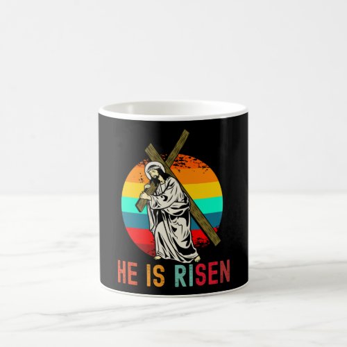 He Is Risen Jesus Christ Cross Easter Christian Coffee Mug