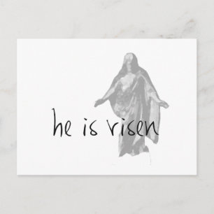 he is risen jesus christ easter lds mormon holiday postcard