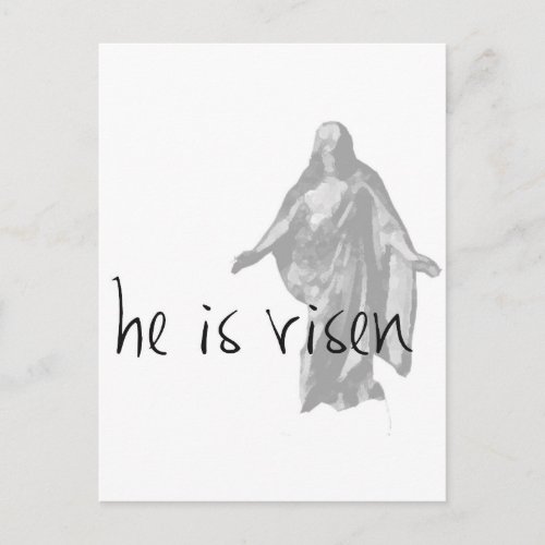 he is risen jesus christ easter lds mormon holiday postcard