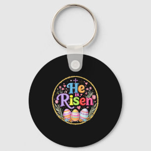 He Is Risen Jesus Christian Bible Verse Easter Wom Keychain