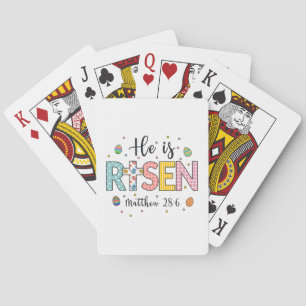 He is Risen Jesus Christian Happy Easter Poker Cards