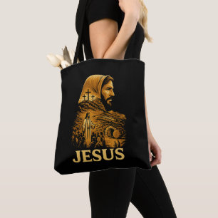 He is Risen Jesus Christian Happy Easter Tote Bag