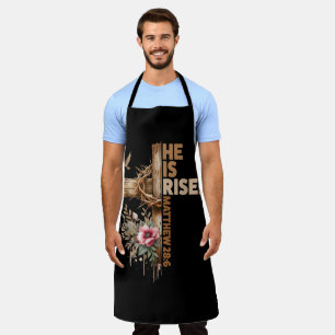 He is Risen Jesus Christian Religious Easter Apron
