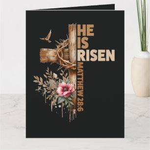 He is Risen Jesus Christian Religious Easter Card