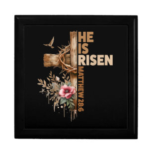 He is Risen Jesus Christian Religious Easter Gift Box