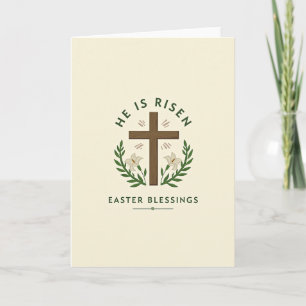 He Is Risen Lily Easter Card