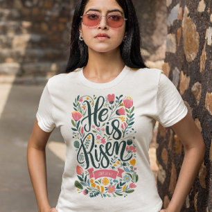 He Is Risen Luke 24-6-7 Tri-Blend Shirt