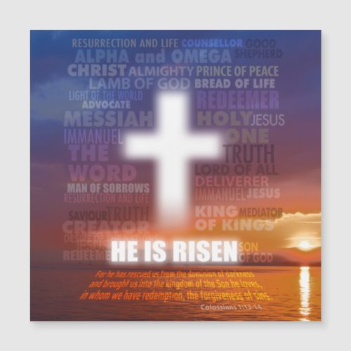 He is Risen Magnetic Card