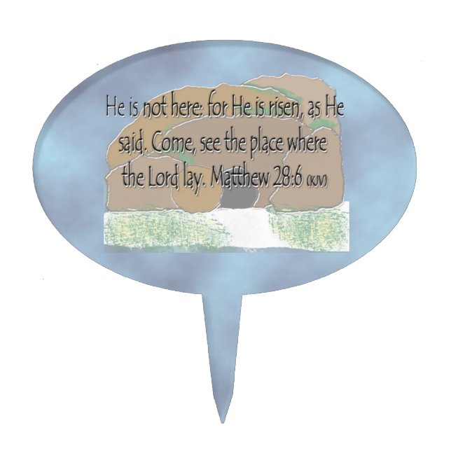 He is Risen - Matthew 28:6 Cake Topper (Front)